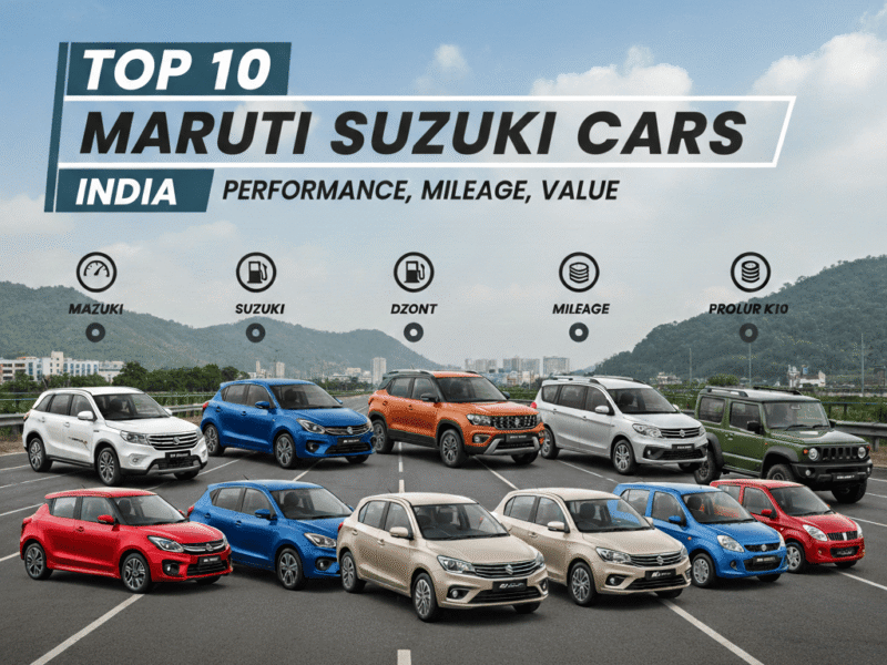 Top 10 Maruti Cars in India for Performance, Mileage, and Value