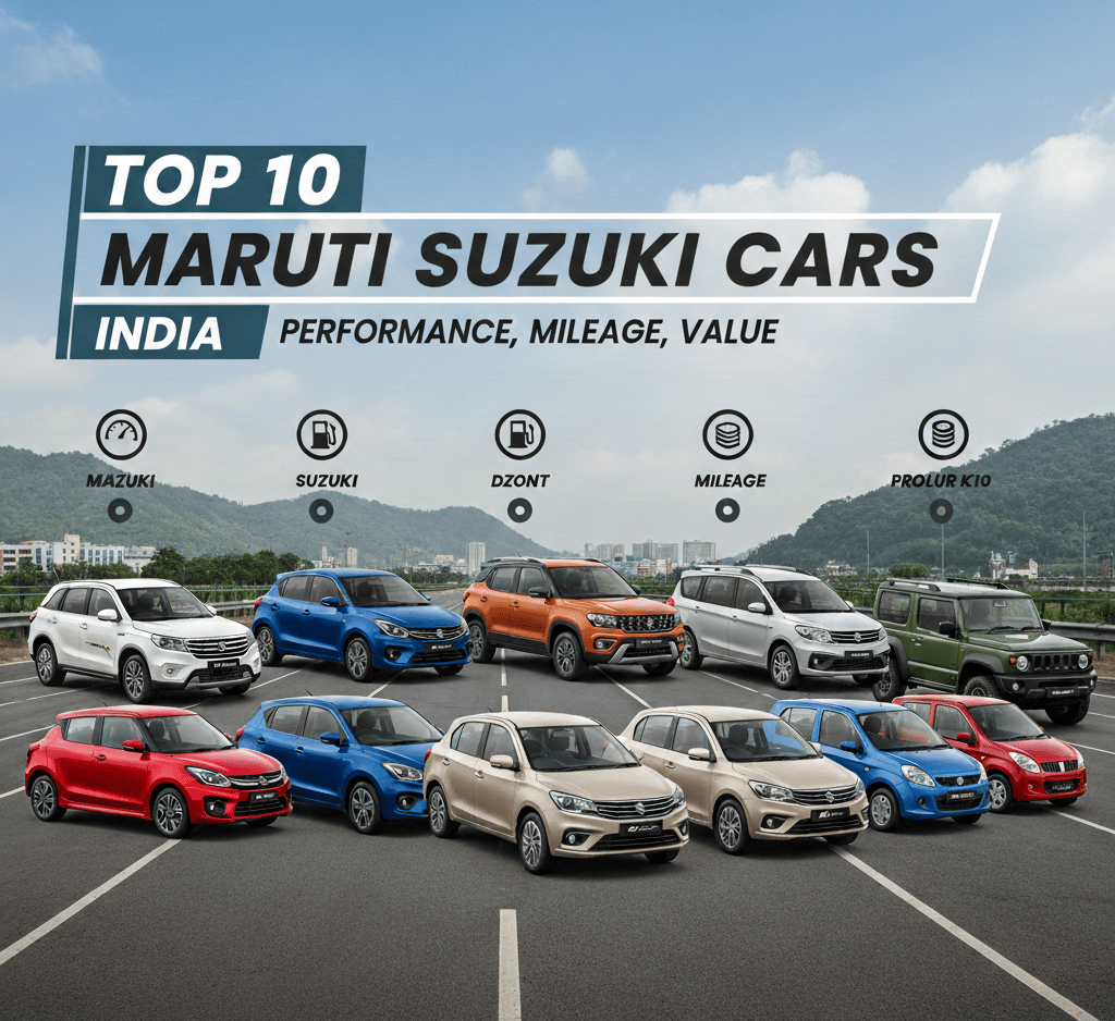 Top 10 Maruti Cars in India for Performance, Mileage, and Value